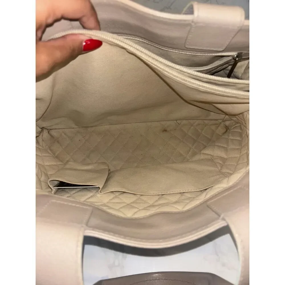 Chanel Beige Quilted Tote Bag - Excellent Condition